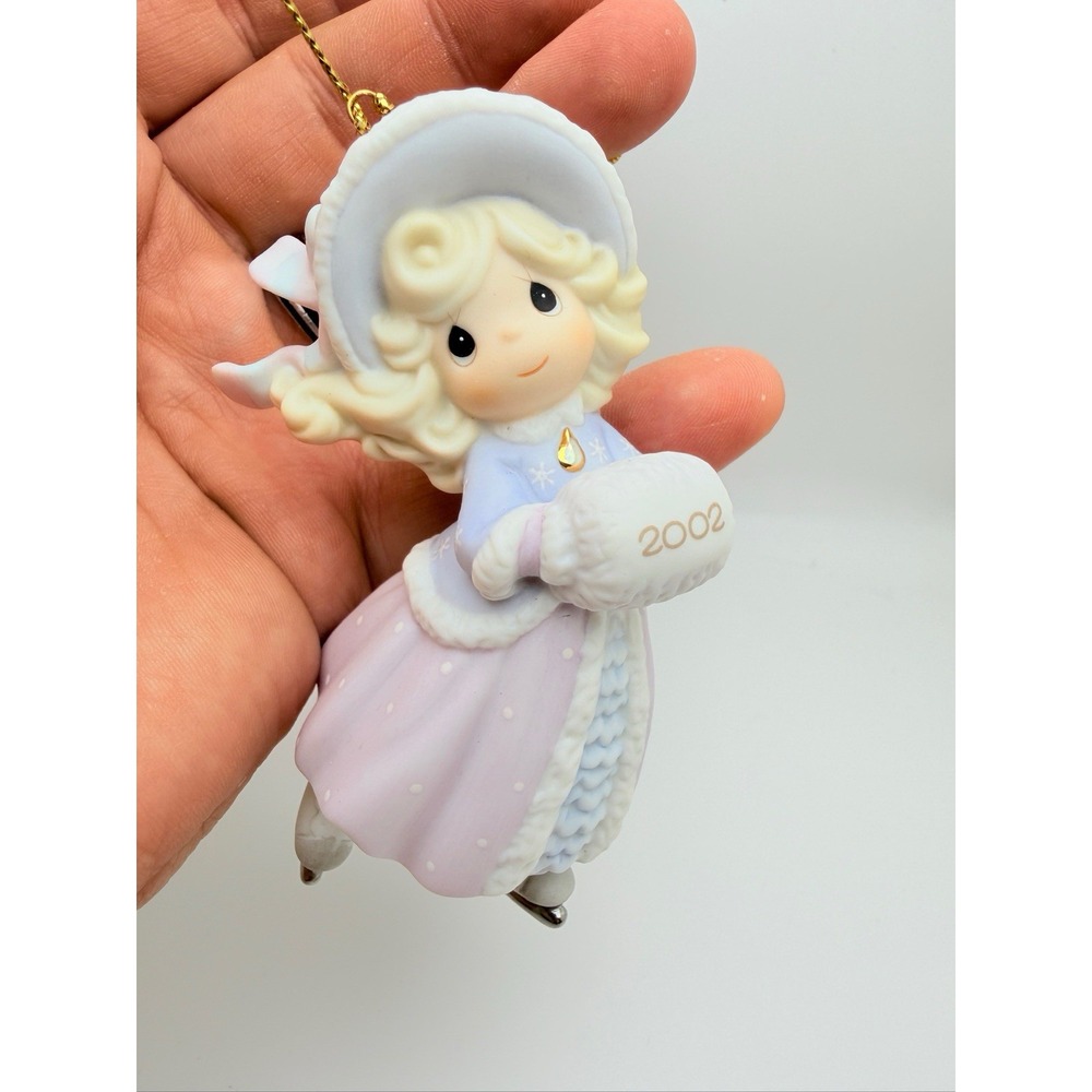 Precious Moments 104202 May Your Holidays Sparkle w/ Joy Ice Skater Figure 2002